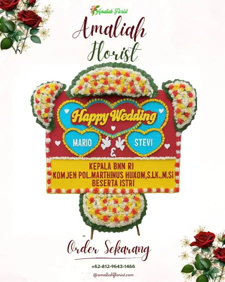Papan Bunga Pernikahan Sukorame